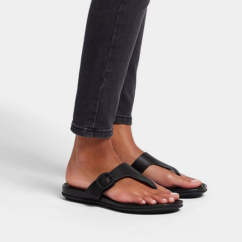 FitFlop Gracie Leather Toe-Post Sandals