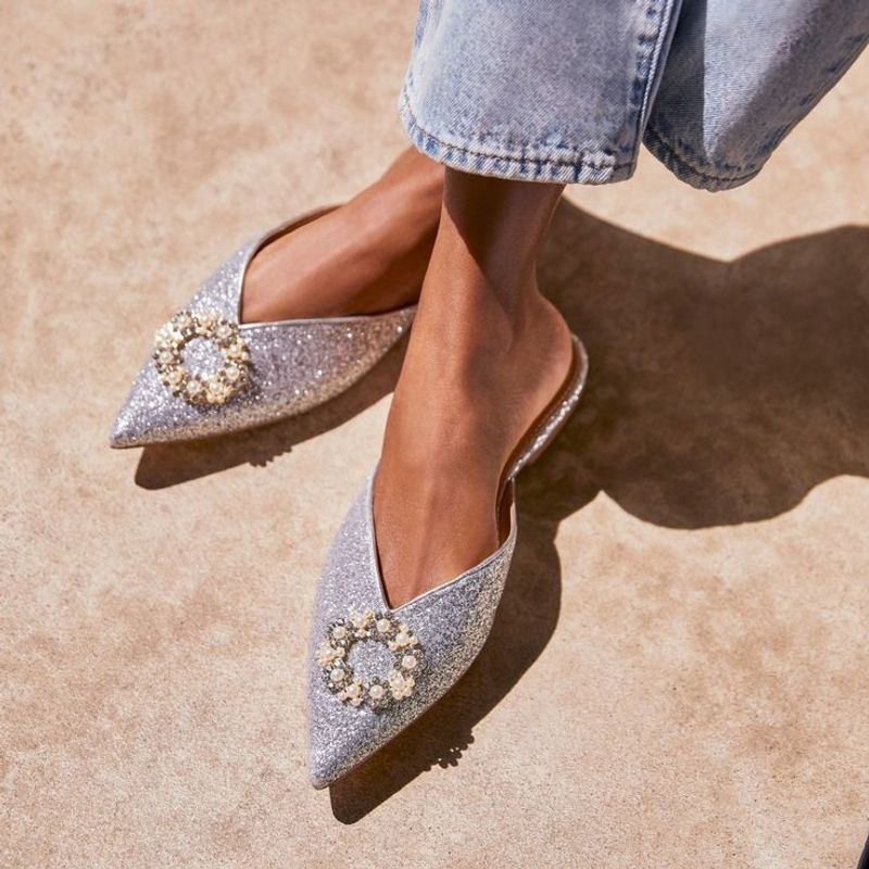 Overly Embellished Flats (With Rhinestones or Big Bows)