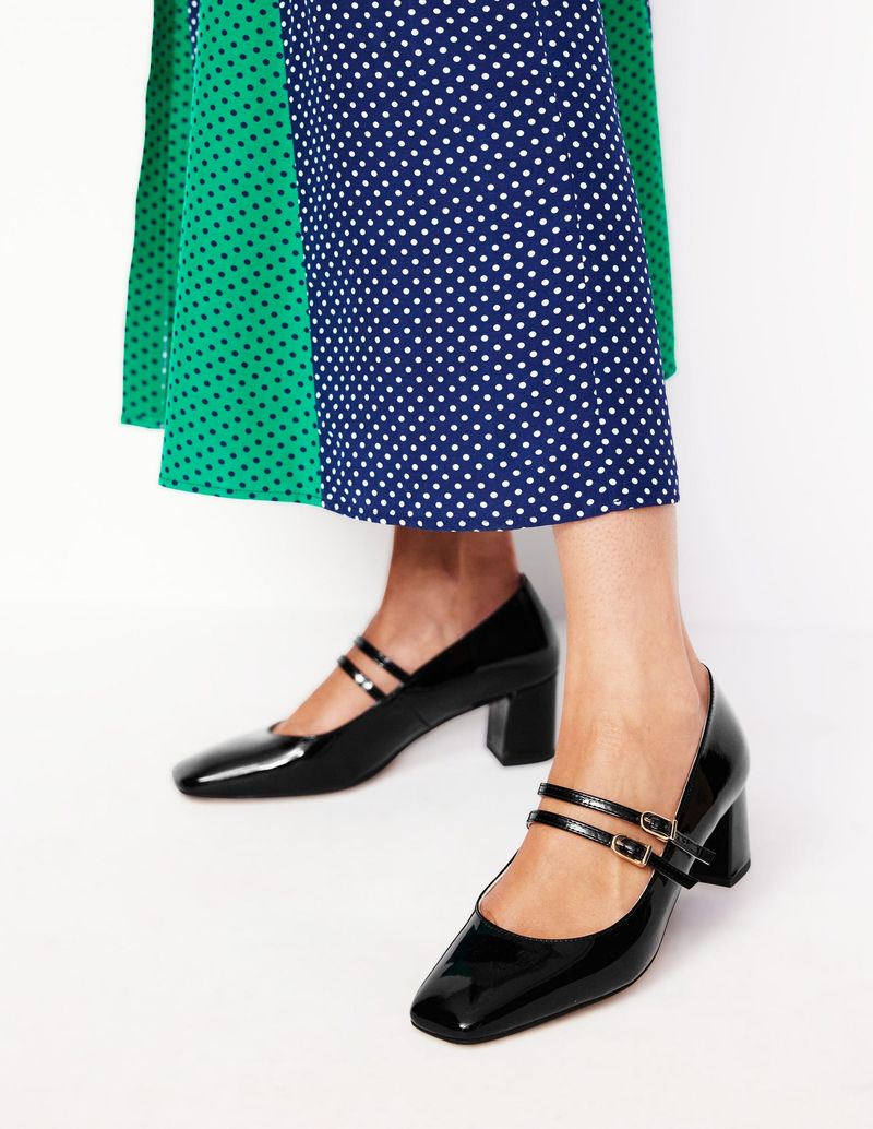 Square-Toe Block-Heel Pump