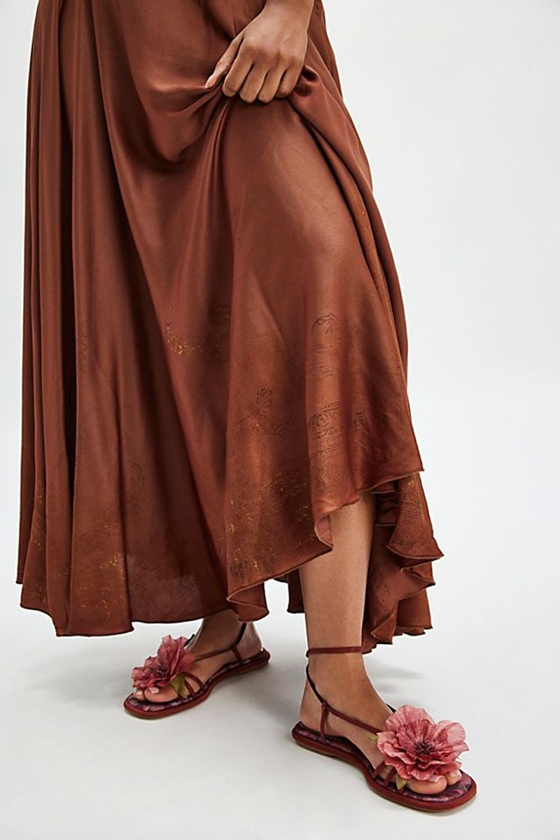Free People Olana Flower Strappy Sandals