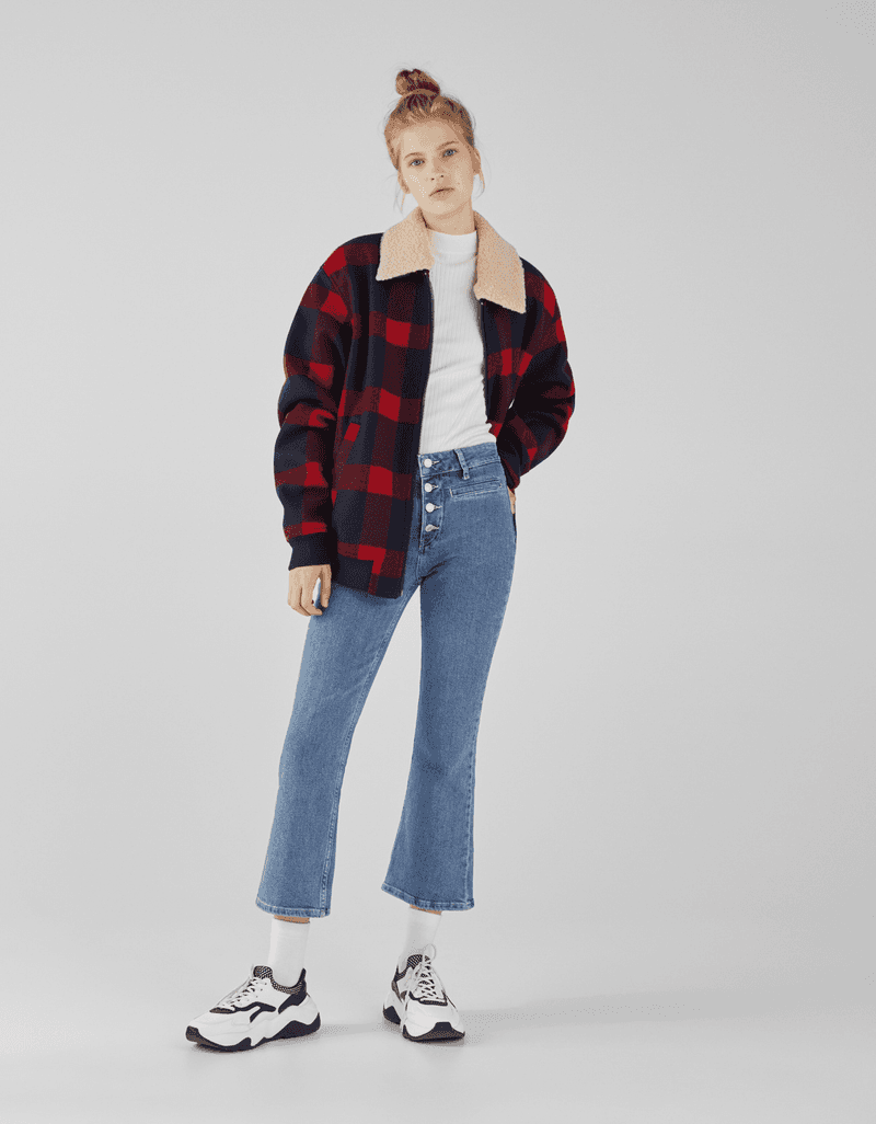 Capri or Cropped Jeans with a Flared Hem