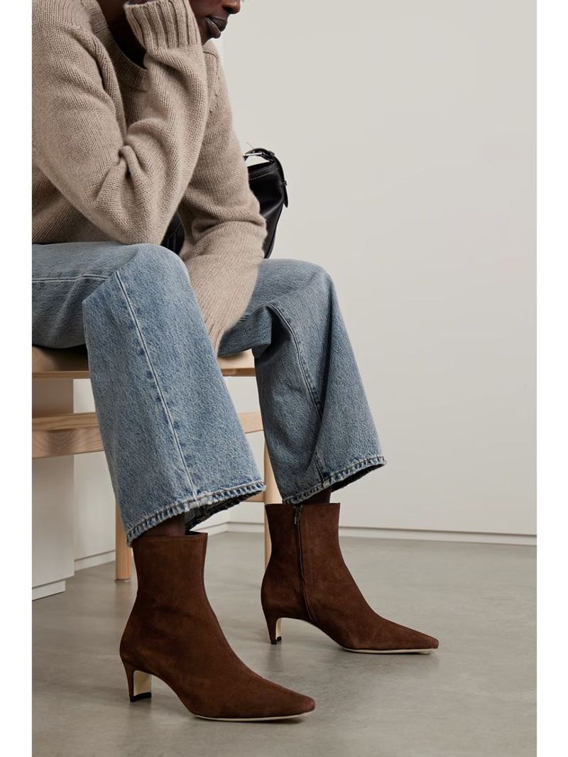 Ankle Boots with a Slight Heel & Pointed Toe