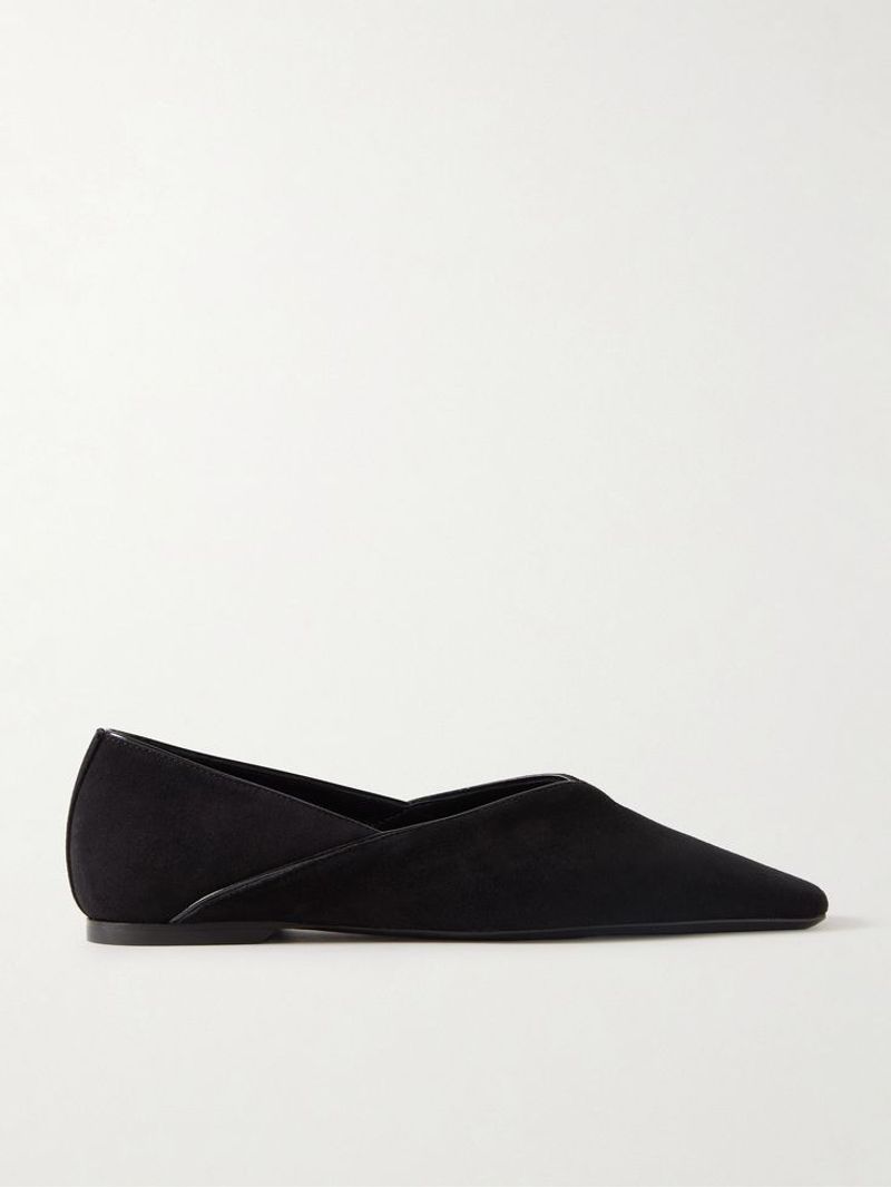 Toteme Soft Square-Toe Leather Flats