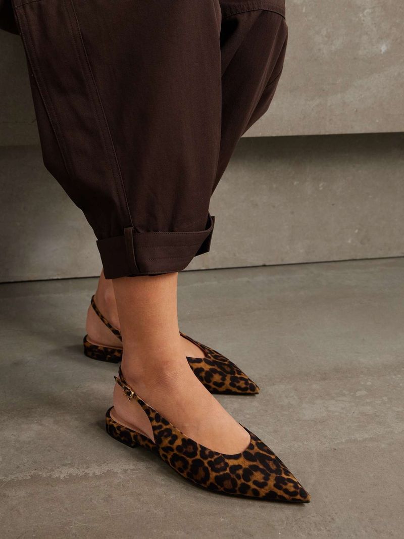 Almond-Toe Slingback Flats