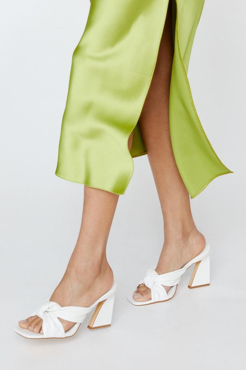Soft-Leather Block-Heel Mule
