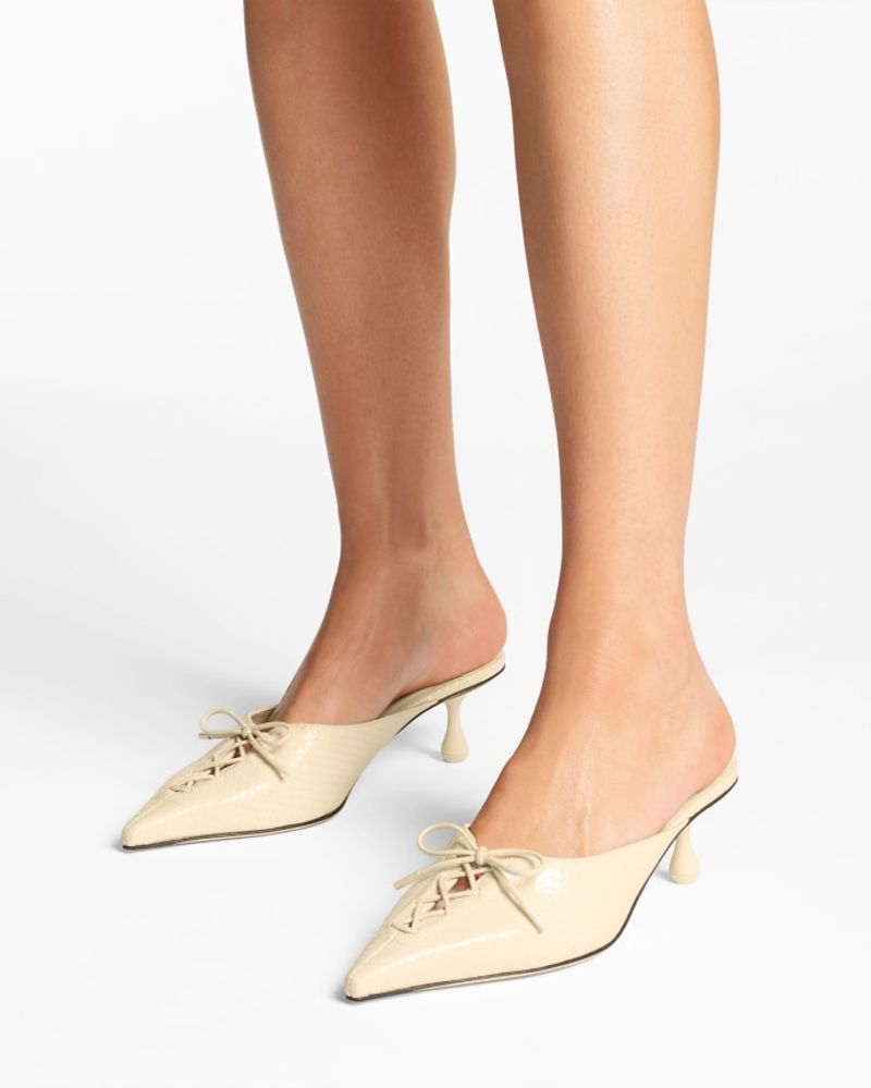 Kitten-Heel Mules in a Luxe Neutral
