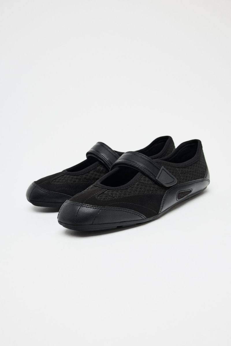 Zara Mesh Mary Jane Sneakers