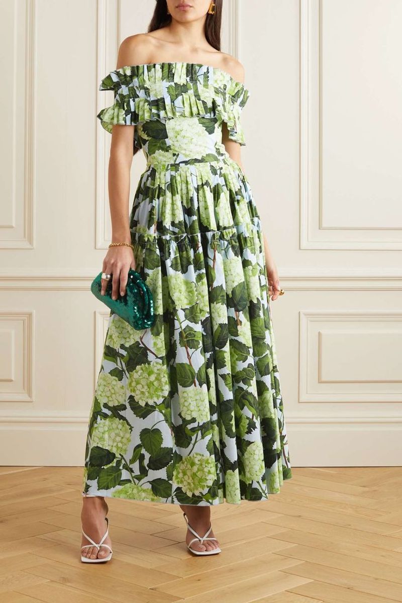 Off-the-Shoulder Ruffle Dress