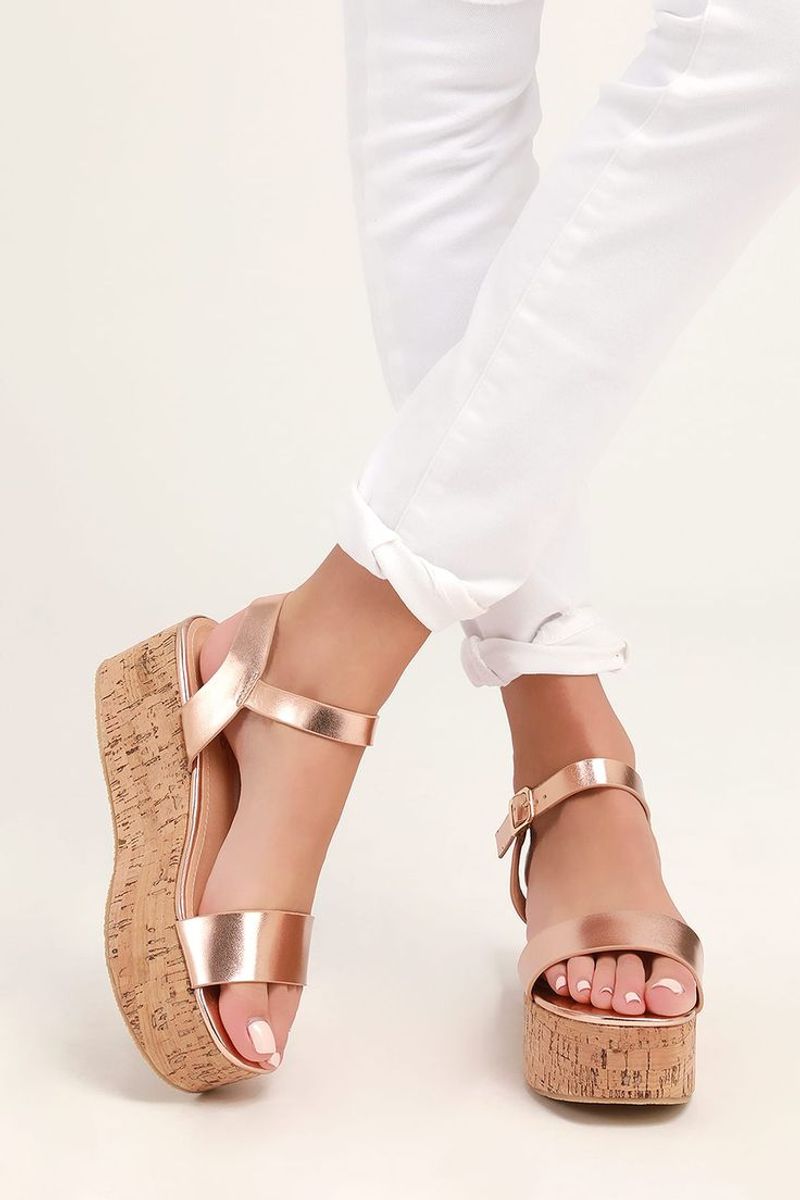 Cork Wedge Sandals