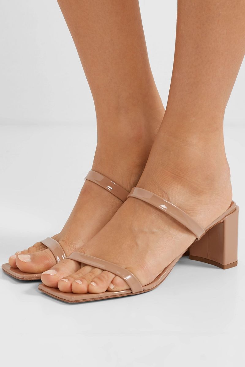 By Far Tanya Patent Leather Sandals