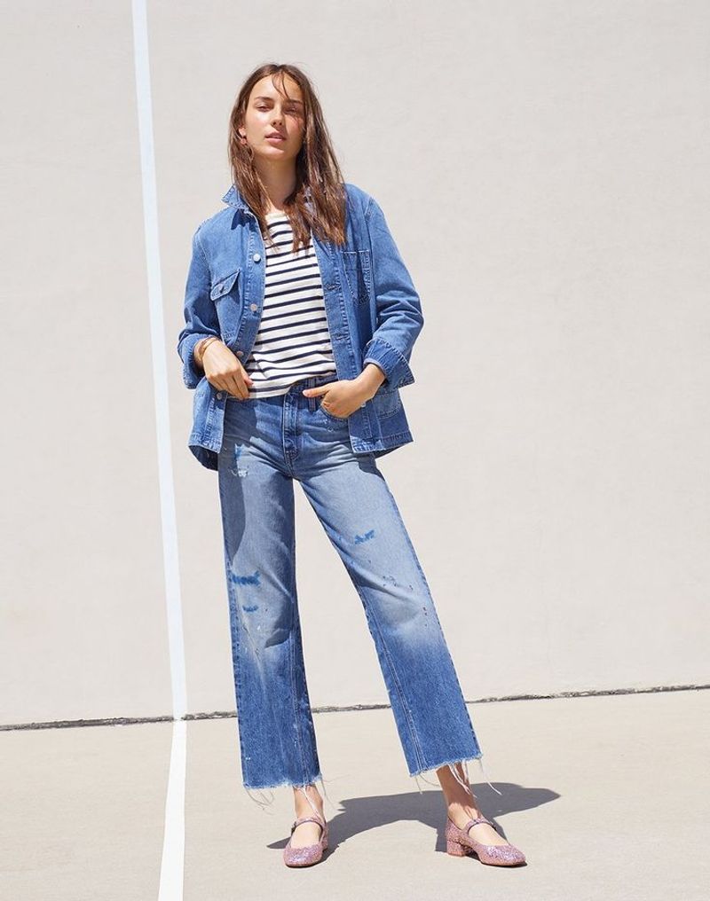 Mary Janes + Cropped Wide-Leg Jeans