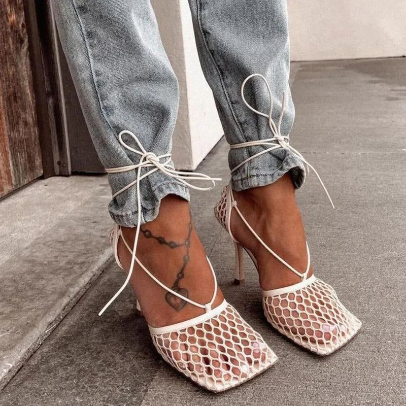 Trendy Mesh Heels That Were All Show, No Go