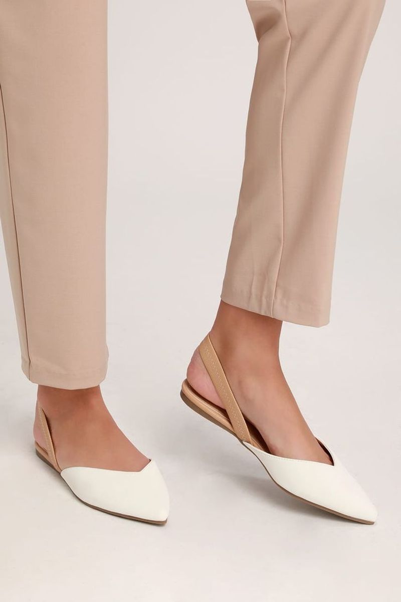 Pointed-Toe Slingback Flats