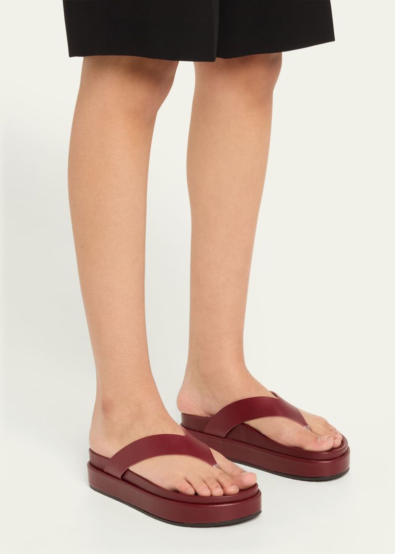 Ancient Greek Sandals Charys Leather Thong Flatform