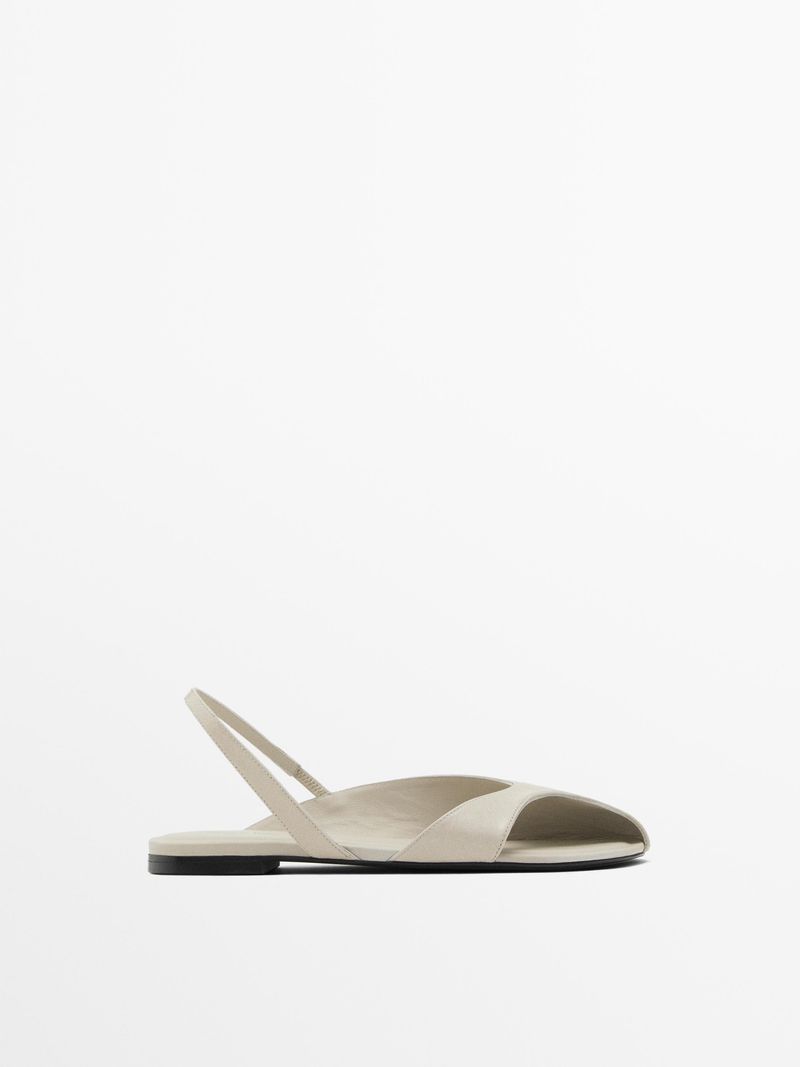 Massimo Dutti Asymmetric Ballet Flats