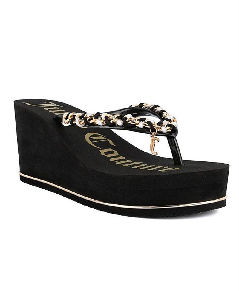 Flip-Flops with Toe Jewelry or Chain Straps