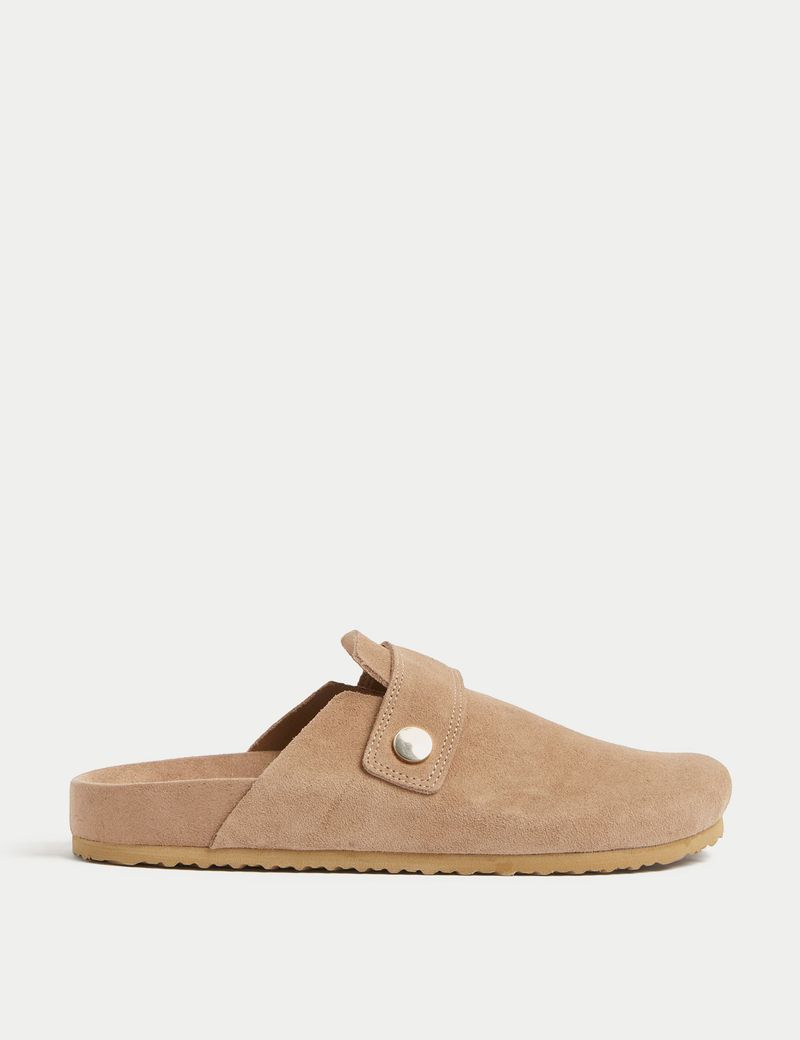 Marks & Spencer Suede Slip-On Flat Clogs