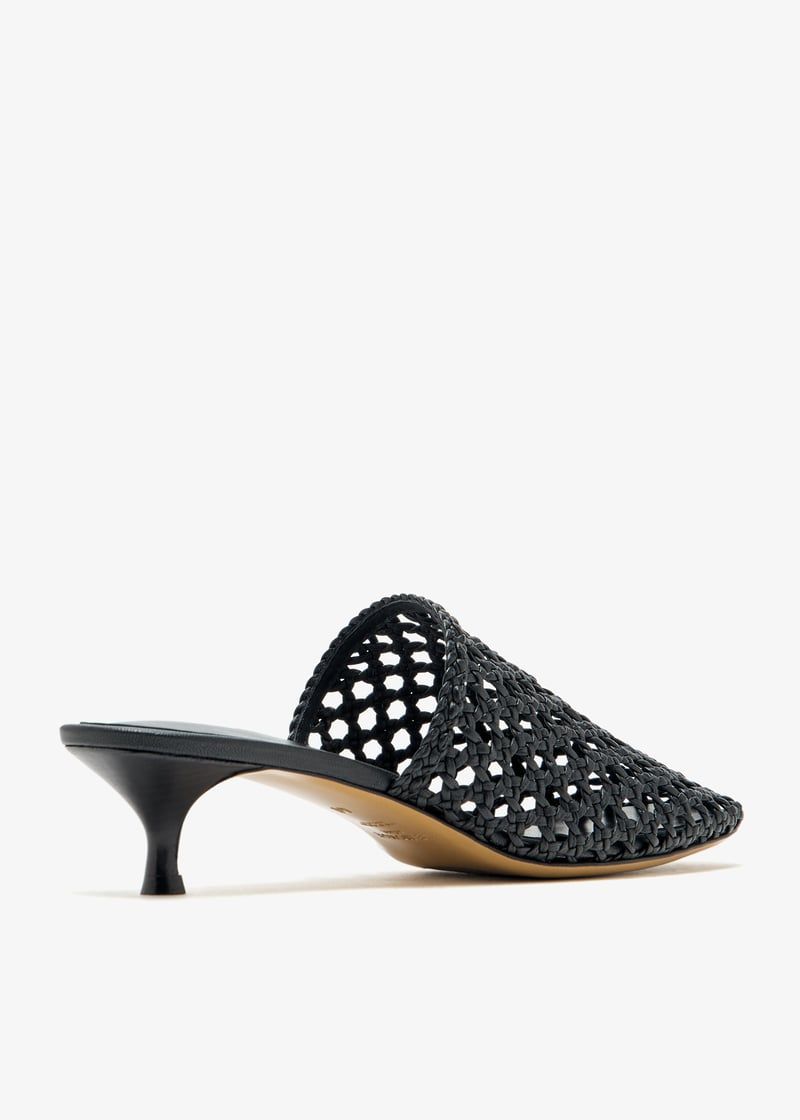 Le Monde Béryl Woven Kitten Heel Mules
