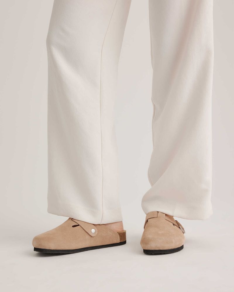 Quince Water Repellent Suede Clog Mule