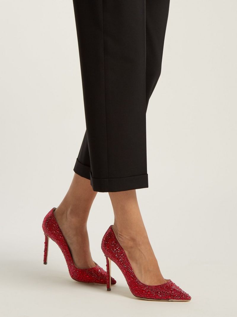 Jimmy Choo Romy Red Sequin Pumps