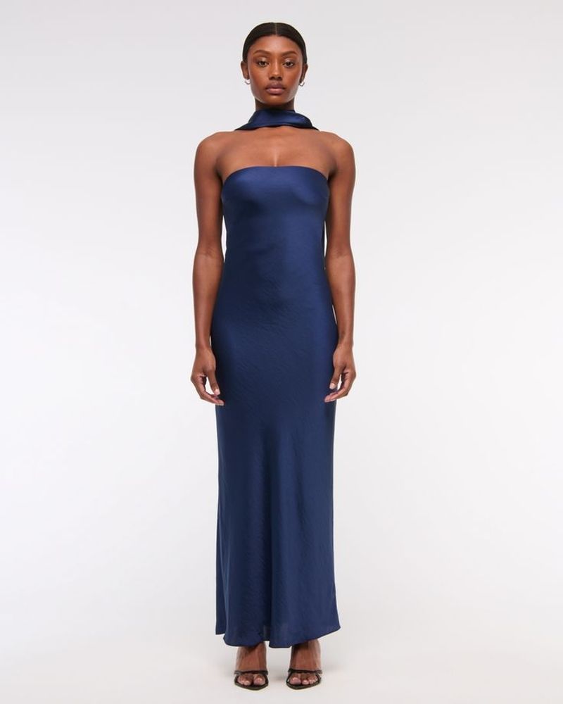 Abercrombie & Fitch Julia Slip Halter Maxi Dress