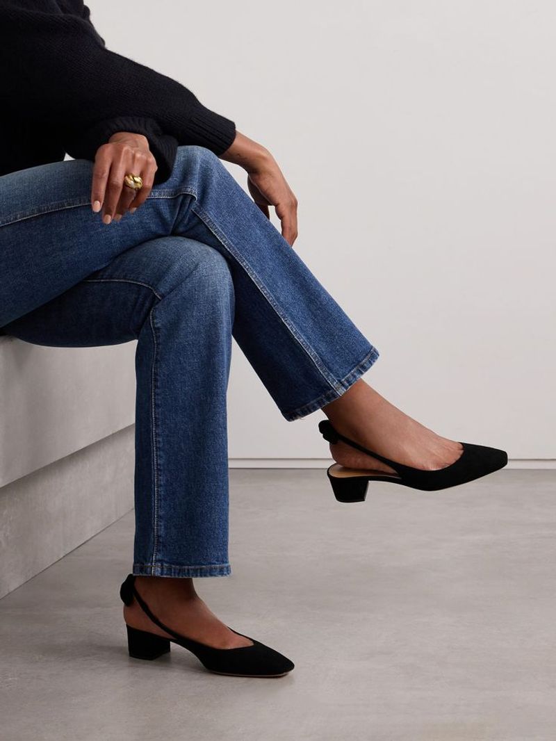 Low-Block Heel Slingback Sandals