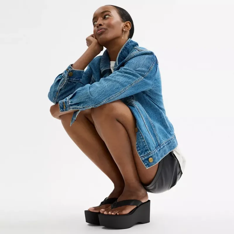 Coach Sculpted C Platform Flip Flops