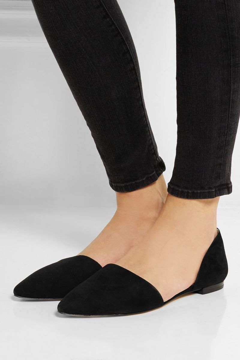 Basic Faux Suede Pointy Flats