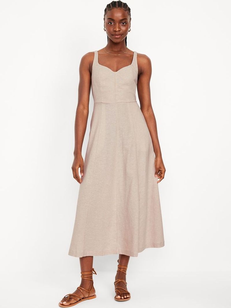 Old Navy Fit & Flare Sleeveless Midi Dress
