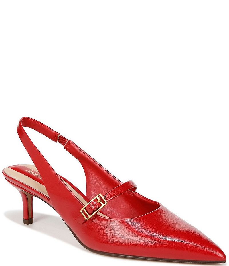 Franco Sarto Khloe Pointed Toe Slingback Kitten Heel