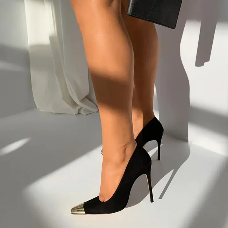 Suede Almond-Toe Stiletto