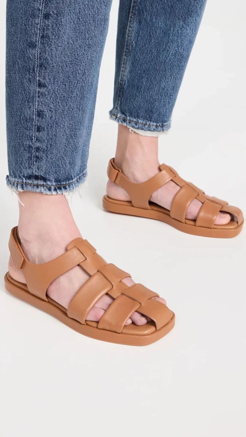 Leather Fisherman Sandals in Rich Neutrals