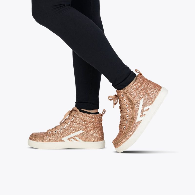 Rose Gold Glitter Sneakers