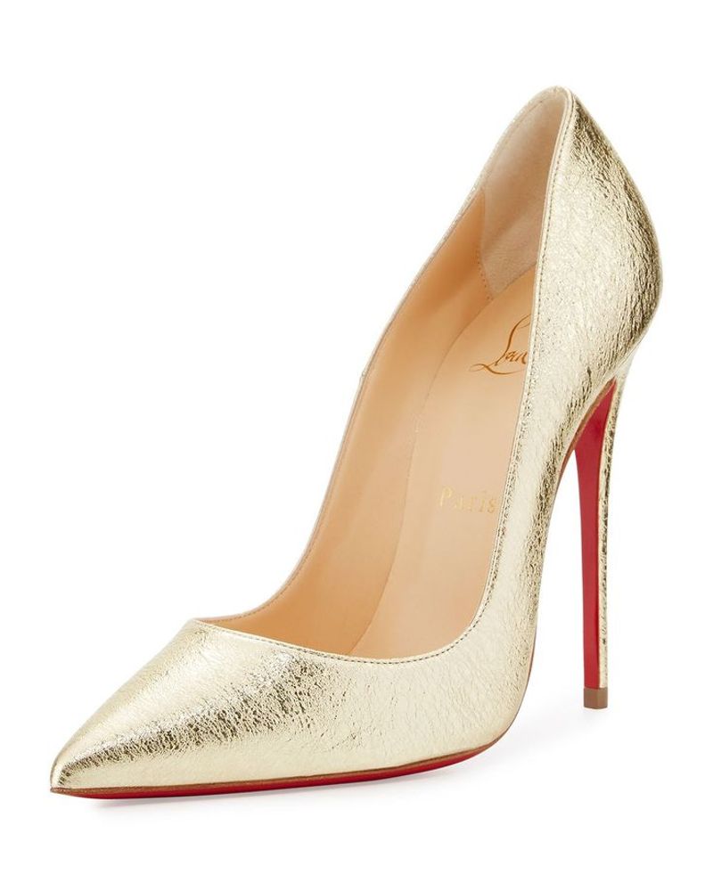 Leo – Christian Louboutin So Kate Metallic Gold Pumps
