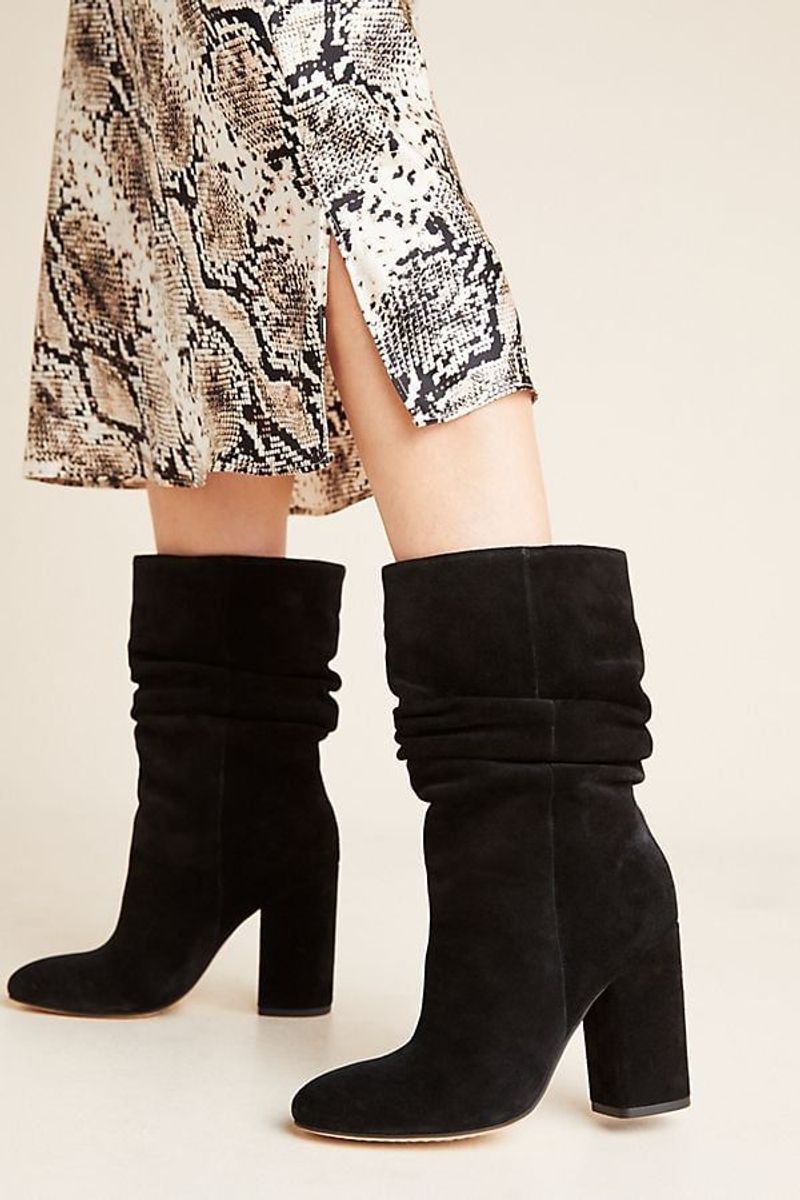 Mid-Calf Boots with Wide Shafts