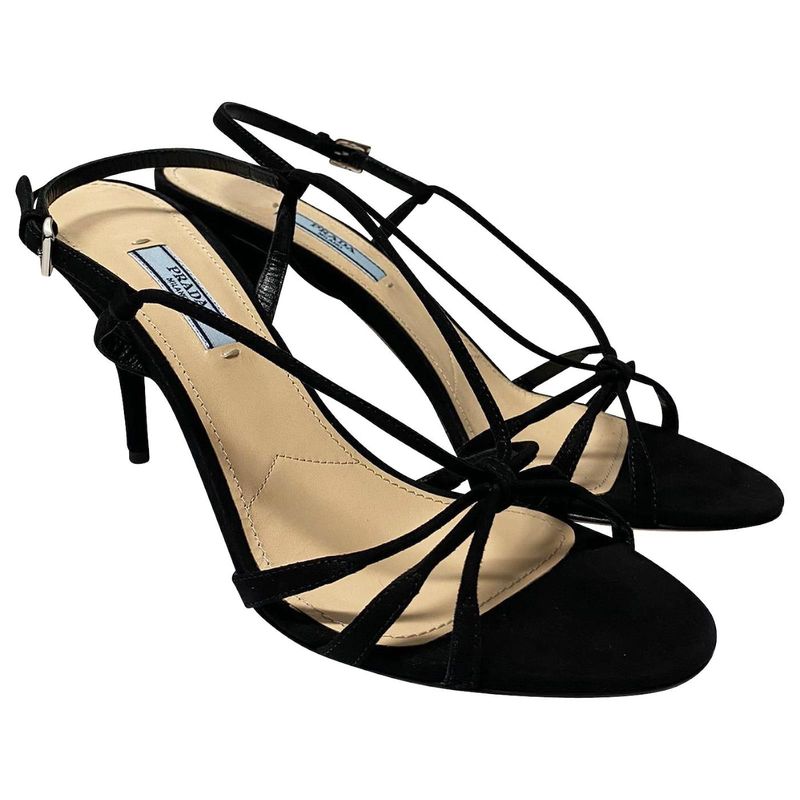 Prada Slingback Suede Sandals
