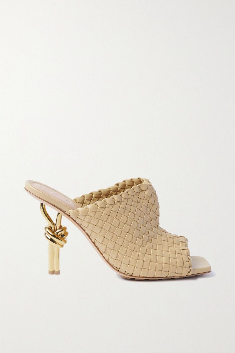 Bottega Veneta - Frog Knotted Leather Stiletto Mules