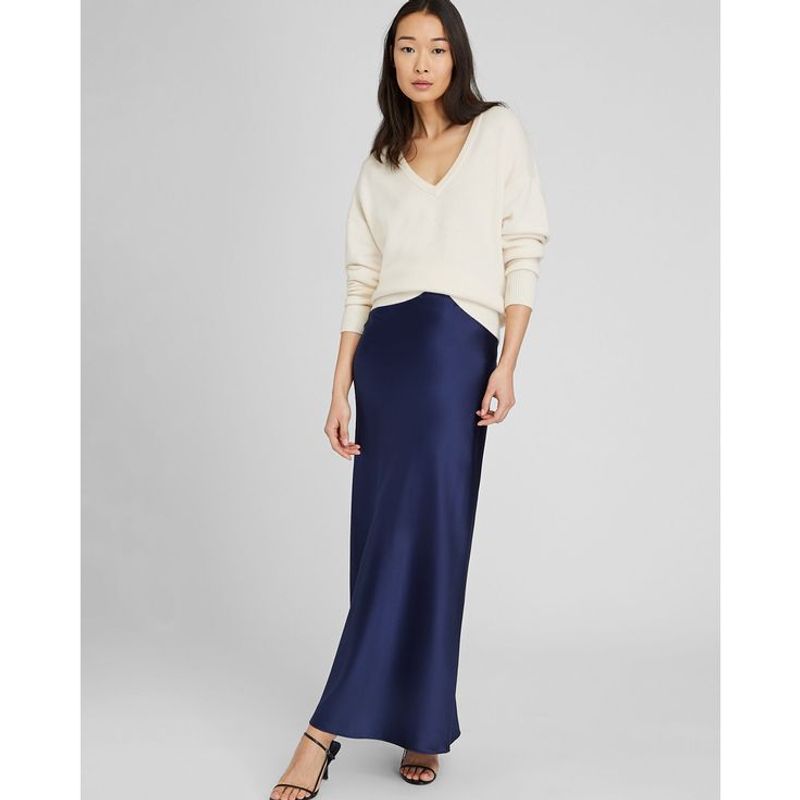 Club Monaco Satin Slip Skirt
