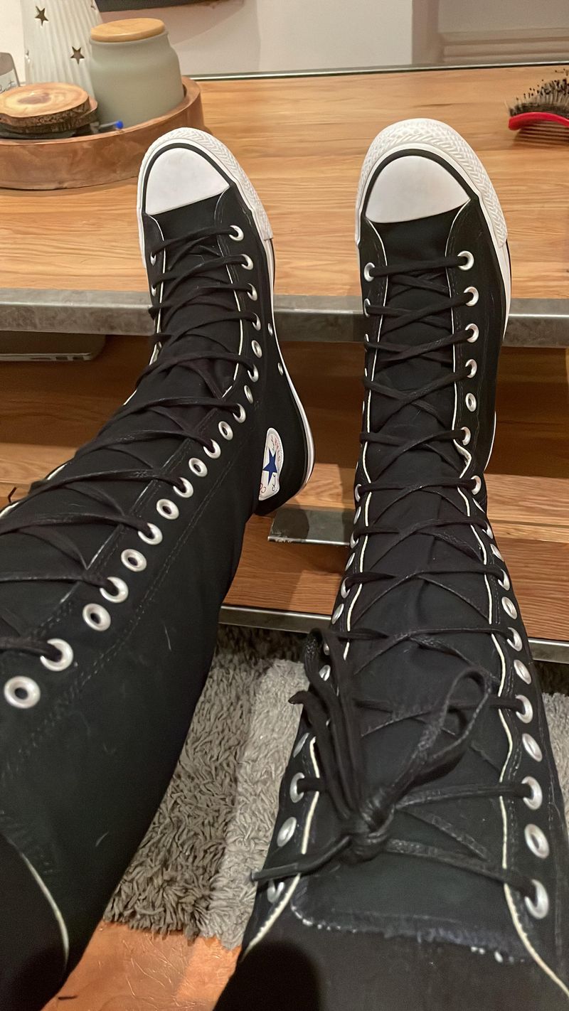 High-Top Lace-Ups with 20 Eyelets
