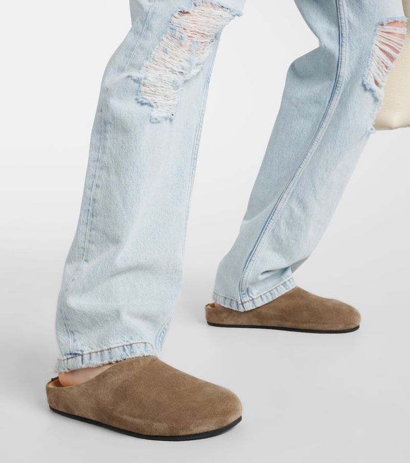 The Row Hugo Suede Mules
