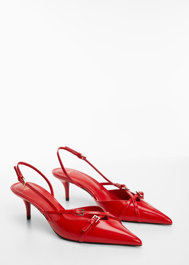 MANGO Leather Slingback Shoes