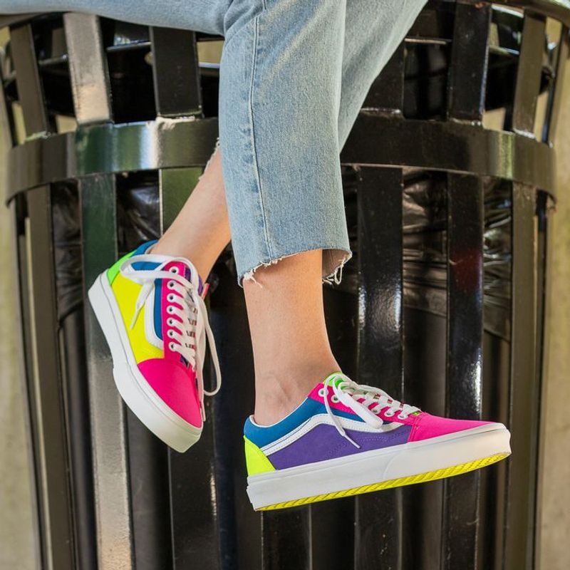 Color-Blocked Shoes (in Clashing Hues)