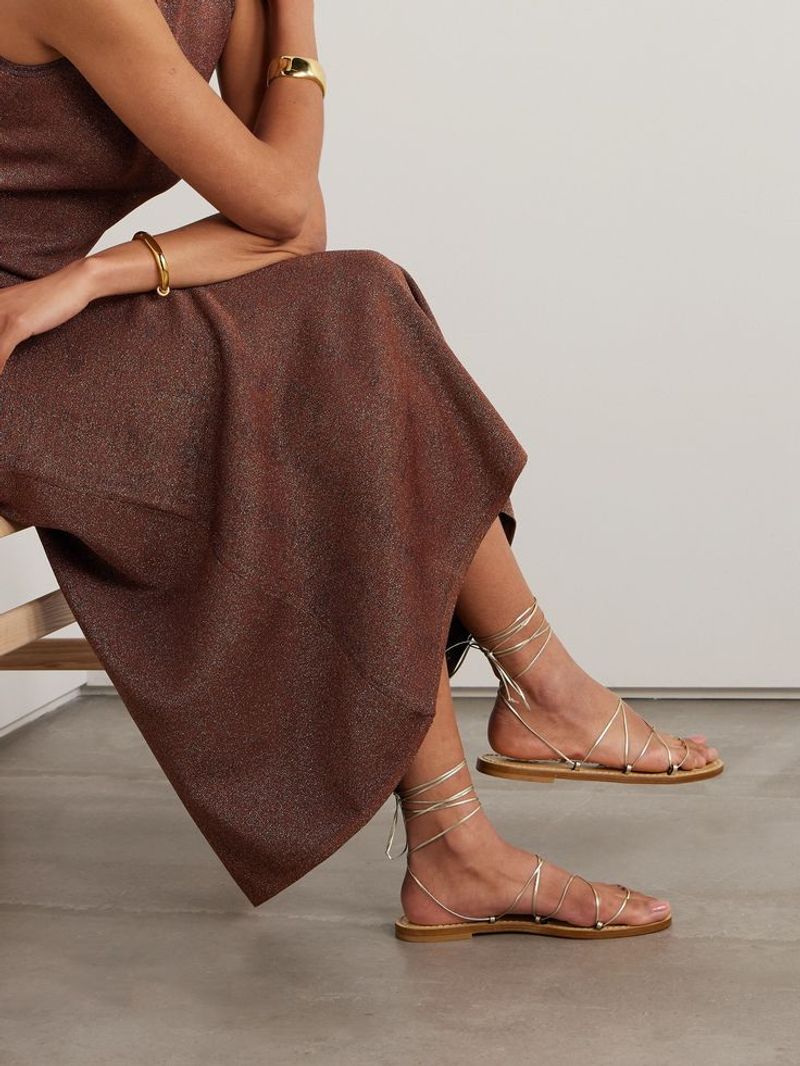 Metallic Flat Sandals