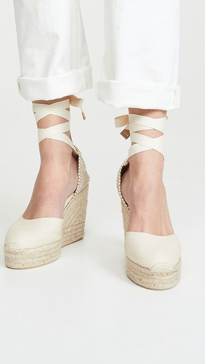 Espadrille Wedges with a Closed or Peep Toe