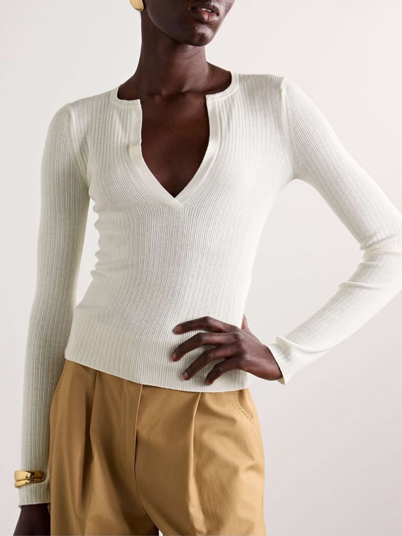 V-Neck Knit Top or Sweater