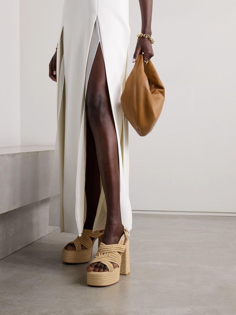 Raffia Platform Sandals