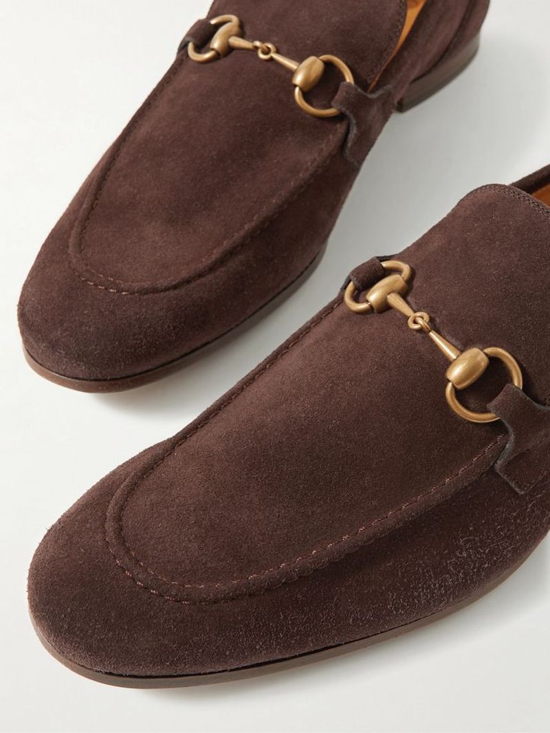 Gucci – Jordaan Horsebit-Detailed Suede Loafers