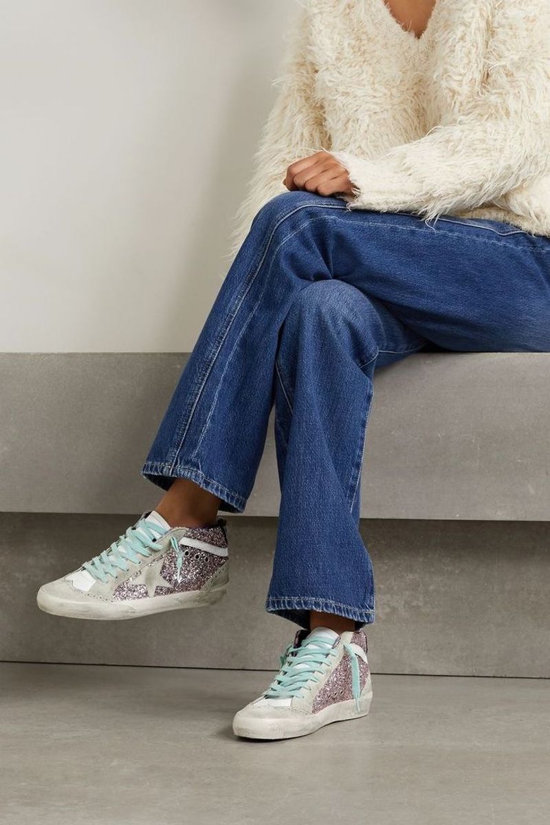 Glitter-Covered Sneakers