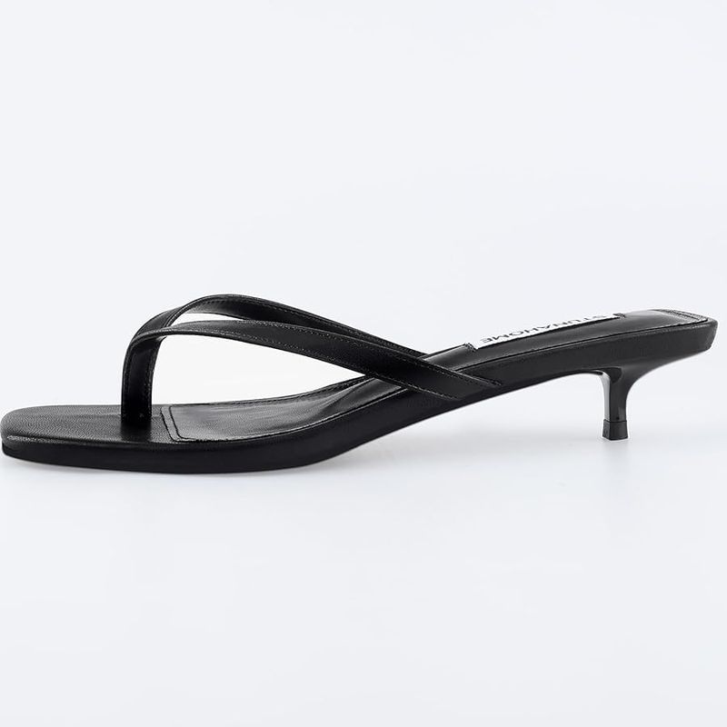Stunahome Kitten Heel Thong Sandals