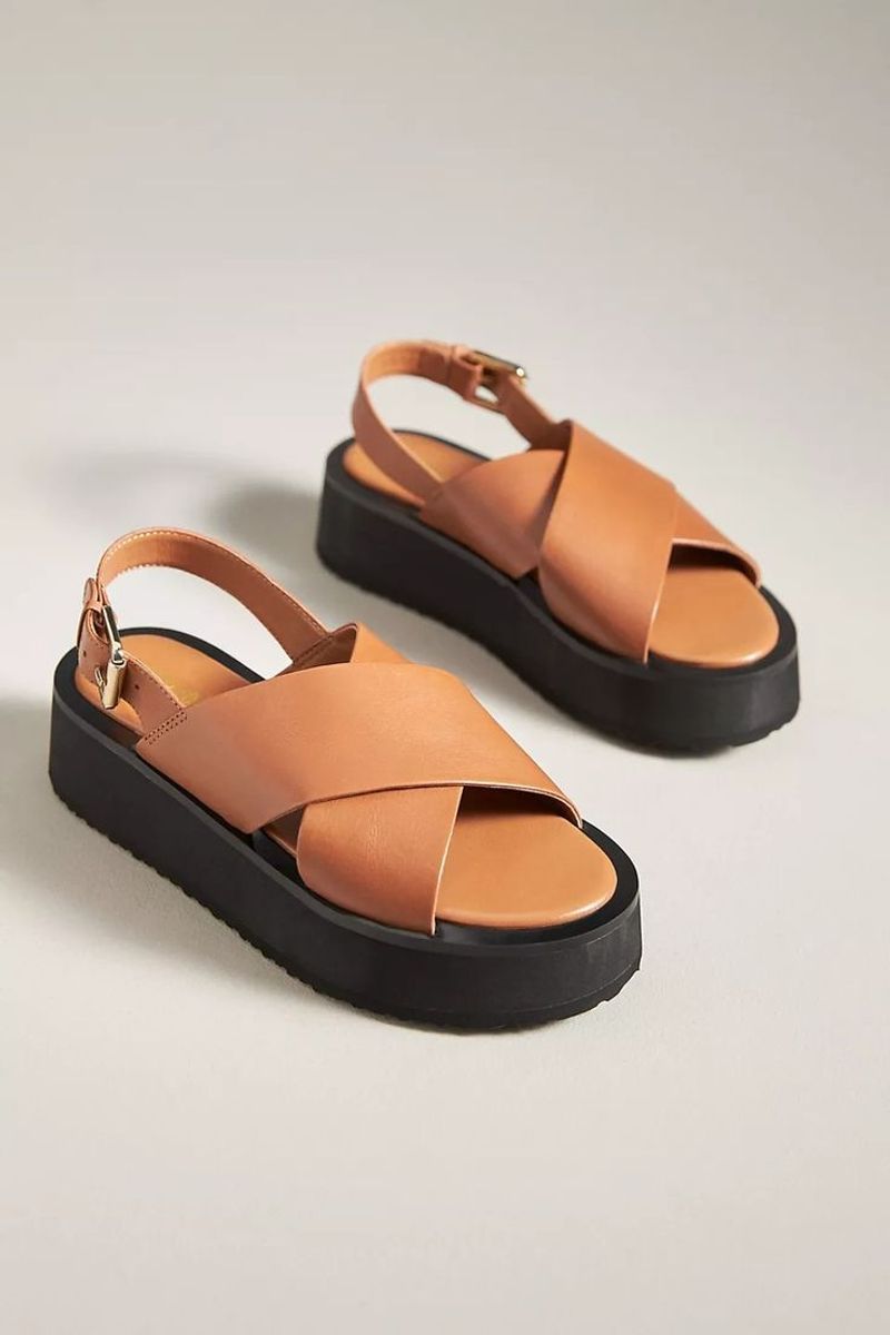 Maeve Cross-Strap Platform Sandals